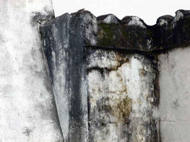 Paredes humedecidas de la iglesia San Nicolás de Bari, de Obispos. Barinas.