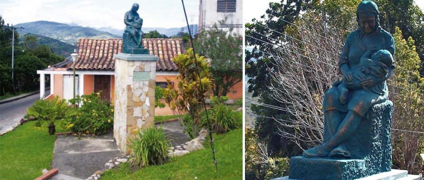 Plaza La Madre y monumento, en Capacho Nuevo, Táchira. Venezuela.