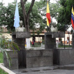 Plaza Los Tres Diputados, en el centro histórico de San Sebastian, Aragua. Patrimonio de Venezuela.