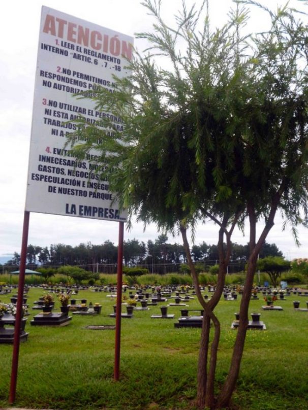 Normativa del cementerio Parque Jardín Nuestra Señora del Rosario del Real, Barinas. Venezuela.