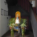 Escaleras de madera que dan al piso superior de Casacoima, monumento histórico nacional de Venezuela. Patrimonio cultural del estado Portuguesa.