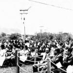 Parte del público presente en la inauguración de la estatua del Rector Heroico, en Mérida. Patrimonio cultural en riesgo de Venezuela.