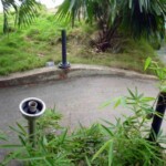 Alumbrado sin luminarias en el parque Los Mangos de Barinas. Bien cultural de la ciudad de Barinas, estado Barinas, Venezuela.