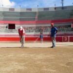 Arreglo del ruedo. Plaza de Toros Román Eduardo Sandia, patrimonio cultural del estado Mérida, Venezuela.