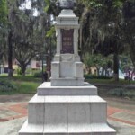 Cara frontal del monumento al coronel Rivas Dávila.Patrimonio histórico del municipio Mérida, estado Mérida. Venezuela.