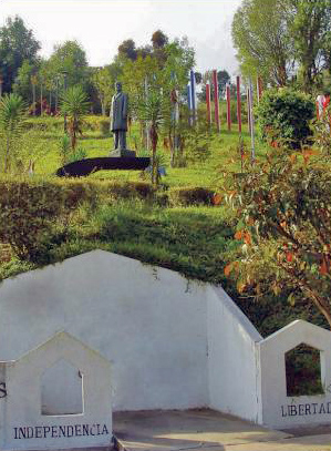 Estatua de Cipriano Castro en el parque homónimo, también fue robada. Patrimonio cultural de Venezuela en riesgo.