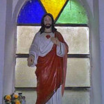 Imagen del Corazón de Jesús en la iglesia San Vicente Ferrer.Patrimonio cultural de la ciudad de Rubio, estado Táchira. Venezuela.