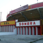 La cromática fachada de la plaza de toros de Mérida, VenezuelaPlaza de Toros Román Eduardo Sandia, patrimonio cultural del estado Mérida, Venezuela..