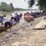 Río Táchira, limítrofe con Colombia, una de los ríos fronterizos más activos y utilizados para el contrabando de bronce y otros metales cotizados en el mercado negro internacional. Patrimonio cultural venezolano en riesgo.