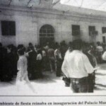 Vista externa del palacio municipal en su inauguración. Patrimonio cultural venezolano.