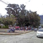 Zona norte de la plaza Rivas Dávila vista desde el costado suroeste. Patrimonio histórico del municipio Mérida, estado Mérida. Venezuela.