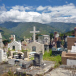 Aspecto general del cementerio donde está la tumba de la familia Clavo. Patrimonio cultural de la ciudad de Boconó, estado Trujillo, Venezuela.