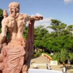 Monumento al indio Manaure. Casco histórico de Coro, estado Falcón, Venezuela.