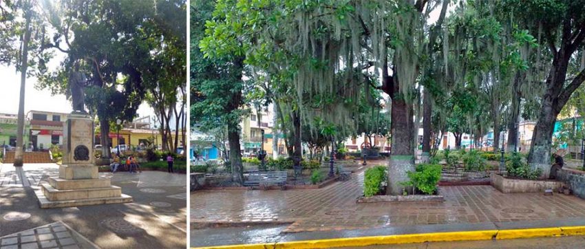 Plaza Bolívar de Boconó. Trujillo, patrimonio cultural de Venezuela.