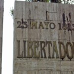 Monumento Bolívar de Los Andes, en la plaza Bolivariana de Mérida. Patrimonio cultural de Mérida, Venezuela.