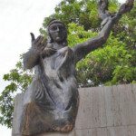 Monumento Bolívar de Los Andes, en la plaza Bolivariana de Mérida. Patrimonio cultural de Mérida, Venezuela.