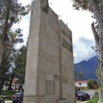 Monumento Bolívar de Los Andes, en la plaza Bolivariana de Mérida. Patrimonio cultural de Mérida, Venezuela.