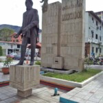 Monumento Bolívar de Los Andes, en la plaza Bolivariana de Mérida. Patrimonio cultural de Mérida, Venezuela.