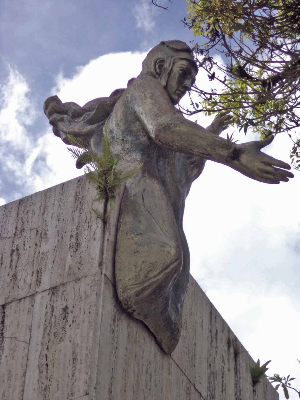 Monumento Bolívar de Los Andes, en la plaza Bolivariana de Mérida. Patrimonio cultural de Mérida, Venezuela.