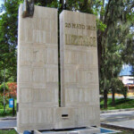 Monumento Bolívar de Los Andes, en la plaza Bolivariana de Mérida. Patrimonio cultural de Mérida, Venezuela.