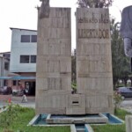 Monumento Bolívar de Los Andes, en la plaza Bolivariana de Mérida. Patrimonio cultural de Mérida, Venezuela.