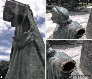 La bacante, el monumento a Montes de Oca y Pandora están resguardadas en el Acuario de Valencia. Estado Carabobo. Patrimonio cultural de Venezuela en peligro.