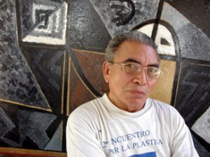 Domingo Medina, artista plástico de Falcón, autor de los murales EL gran tótem y TaimaTaima, de la gobernación de Falcón. Patrimonio cultural en peligro. 