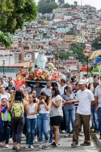 Procesión de la Virgen del Carmen, El Calvario, municipio El Hatillo, Caracas. Fotografía Luis Chacín, 21 de julio de 2018.