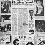 Noticia publicada en El Nacional el 20 de enero de 1953 sobre la captura de Alberto Carnevali. Dig. Samuel Hurtado Camargo.