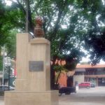 Monumento a Ezequiel Zamora, de cuyo busto se robaron en Barinas - Venezuela. Foto Marinela Araque, agosto, 2018